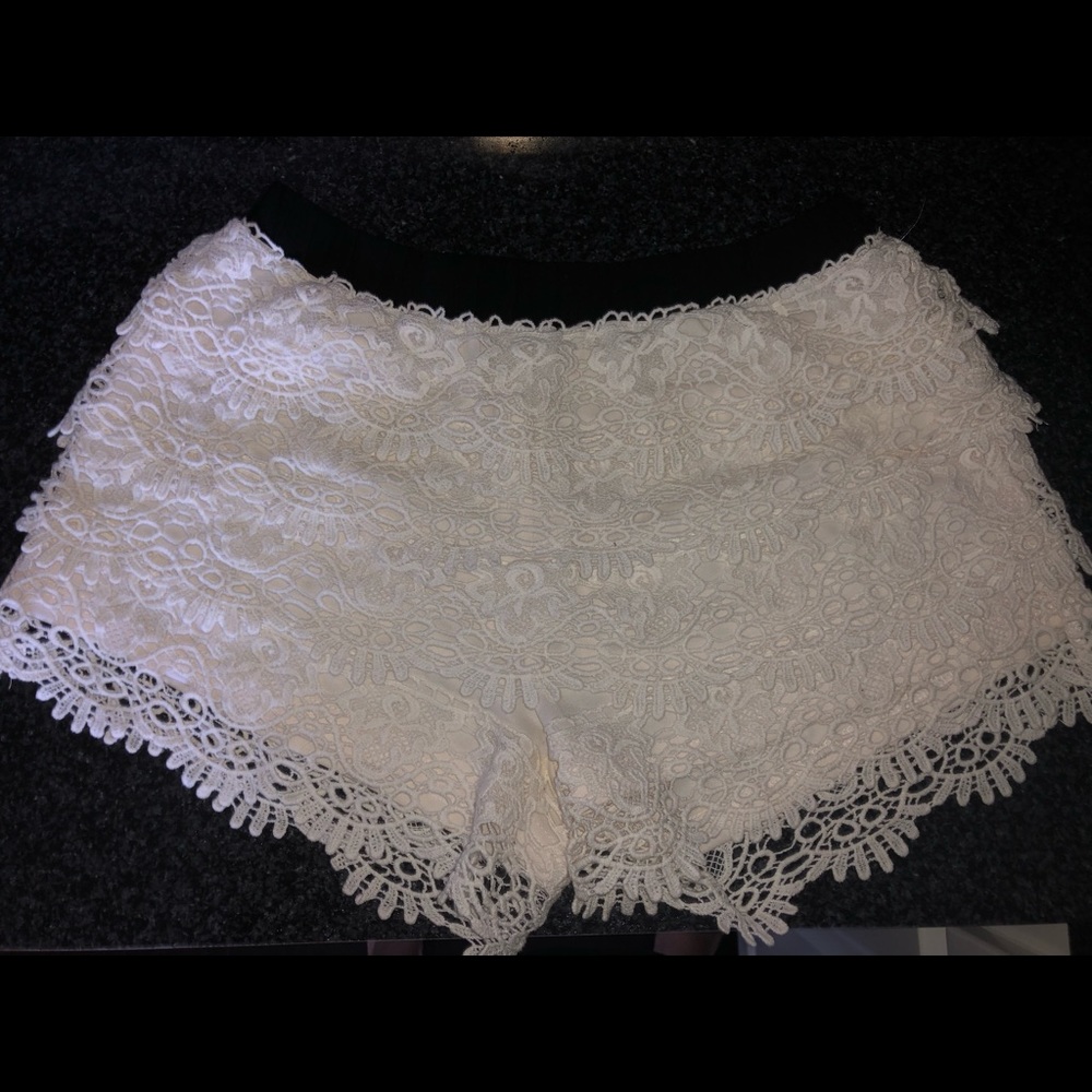 Miss me embroidery shorts